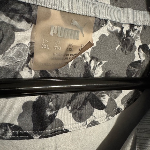 Puma Black and Gray Floral Men's Shirt - Picture 3 of 3